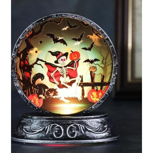 Anti-deform Reliable Delicate LED Halloween Night Light PVC Night Light Portable for Living Room