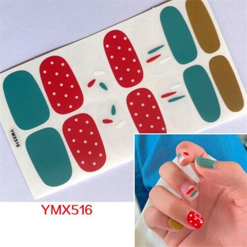 Lamemoria 2020 1pc Rainbow Slider for Girls Nail Stickers Adhesive Full Cover Sticker Nail Art Decorations Manicure Tattoo Tips