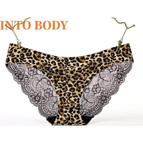 2pcs Of Sexy Ladies Lace Panties Ice Silk Seamless Panties Girls Transparent Underwear Panties Low Waist Panties Panties