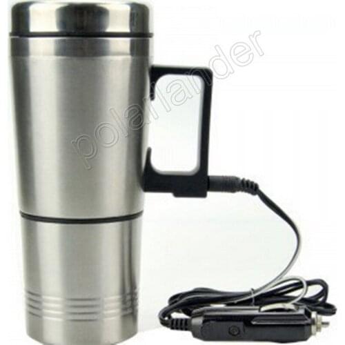 Kettle Heating Cup Travel Mug Car Auto Adapter Heated Thermos Stainless Steel 12 V