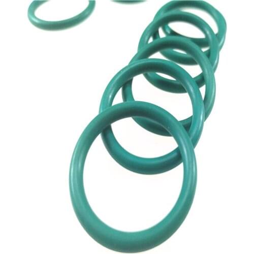 1-30PCS wire diameter 5.7mm outer diameter 22mm-630mm small green FKM O ring fluorine O type sealing ring fluorine O rings