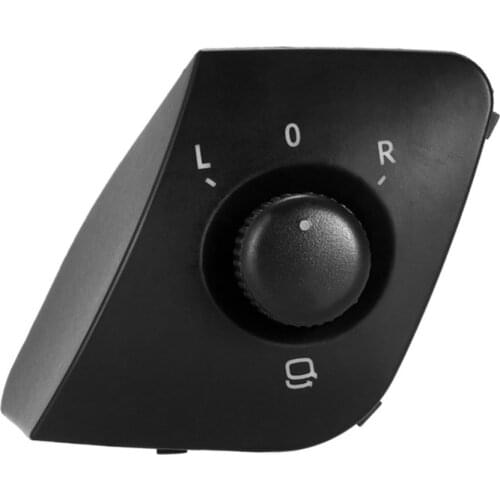 Exterior Side Mirror Adjust Switch Knob Button Replacement For Ibiza 2009-2015 6J1959565 Black