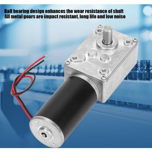 High Torsion Speed Reduce Electric Gearbox Motor Reversible Worm Gear Motor 8mm Shaft 24V Reduce Motor