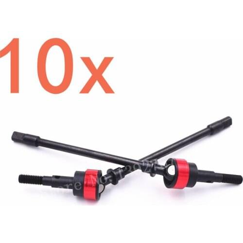 10 Pieces Steel#45 Upgrade Parts Climbing Car Front CVD Drive Shaft Axial For SCX10 II 1/10 Scale Models RC Cars #XS-SCX230057