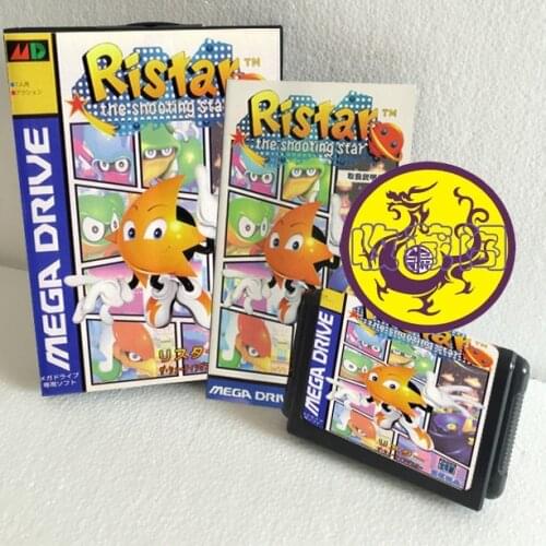Ristar The Shooting Star 16 bit SEGA MD Game Card Boxed With Manual For Sega Mega Drive For Genesis