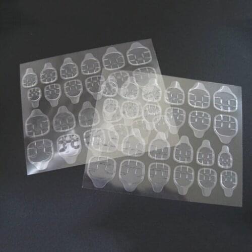 24 Tips Strong Ultra Thin Double Side Adhesive Transparent Stickers False Nail Tips Nail Art Manicure Tools