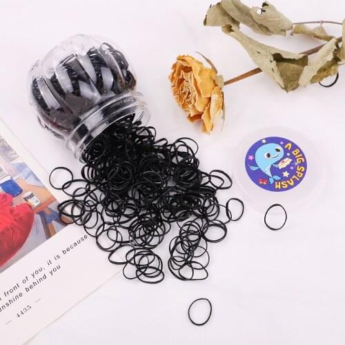 300PCS/Box Girls Hair Accessories Nylon Ties Elastic Hair Bands Children Ponytail Holder Rubber Bands Kids Headband Gum For Hair