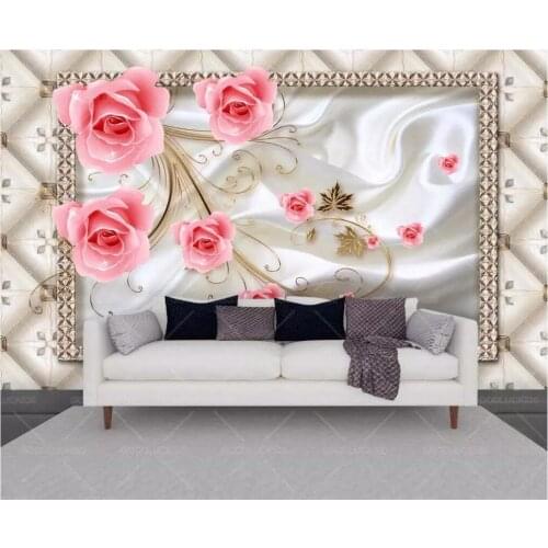 3d photo wallpaper custom mural European Rose vine frame background wall Home decoration living room wallpaper for walls 3 d