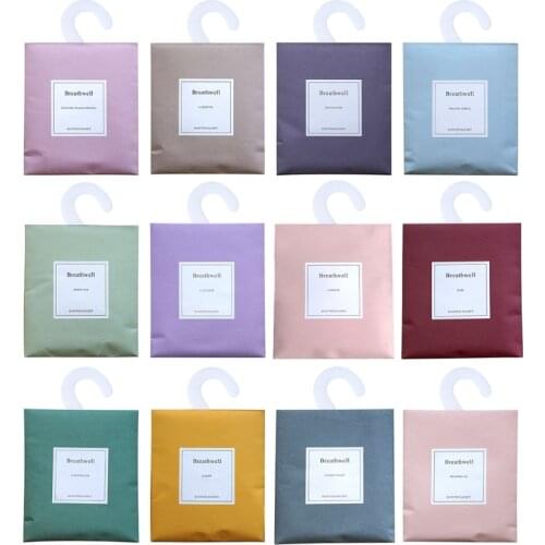 4/7/12pcs Closet Air Freshener Deodorizer Scented Sachets Bags with Hanger for Drawer Car Bedrooms