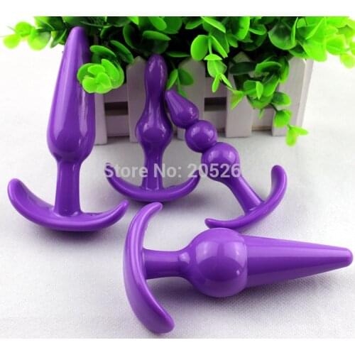 4pcs/Set big Anal plug masturbators nightlife unisex anchor backyard Gspot Stimulating Butt Plug for women men sex products Toys