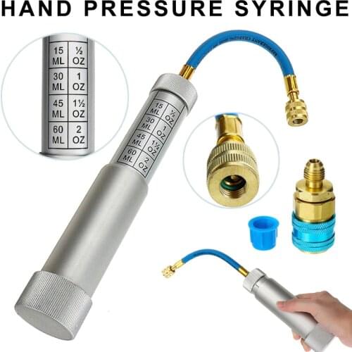 A/C Female Oil Dye Injector Adapter Refrigerant Cooling System Hand Injection Tool Car Styling
