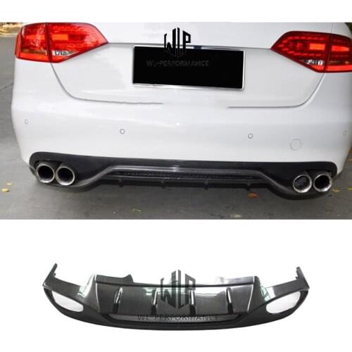 A4 B8 S4 Style High Quality PP Material Rear Lip Diffuser Car Styling For Audi A4L A Style Car body kit 2009-2012