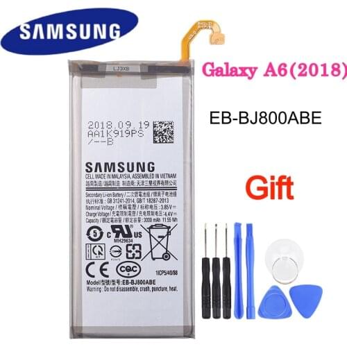 EB-BJ800ABE 3000mAh Samsung Original Battery For Samsung Galaxy A6 (2018) SM-A600 A600F For Galaxy J6 J600F Batteria