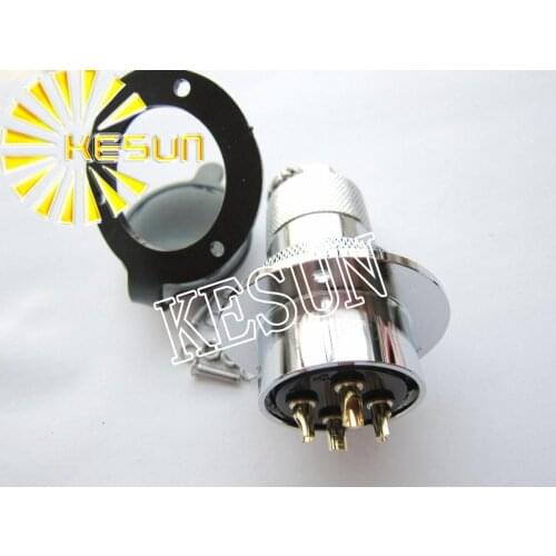 Free Shipping 5pair GX30-4 GX30 4Pin With Flange Male & Female 30mm Wire Panel Connector M30 circular connector Socket Plug