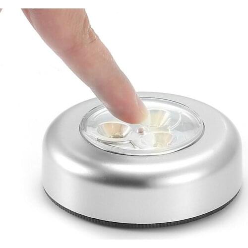 1PC 3 LED Battery Powered Wireless Night Light Stick Tap Touch Push Security Closet Cabinet Kitchen Wall Lamp Kids Nursery Toy