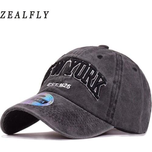 NEW YORK Baseball Cap 100% Cotton Embroidery Letter Women Cap Outdoor Casual NY Male Cap Black Vintage Snapback Dad Hat
