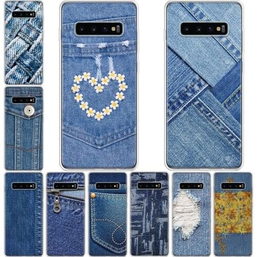 Jeans Cowboy Denim printed Phone Case For Samsung Galaxy Note 10 9 8 Plus J4 J6 J8 Plus S7 S8 S9 S10 S10E S20 Ultra Plus Lite Co