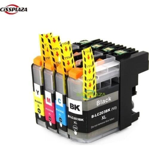 CISSPLAZA 4PK lc203 lc201 ink cartridges compatible For Brother MFC-J460DW J480DW J485DW J680DW J880DW J885DW J5520DW J5620DW