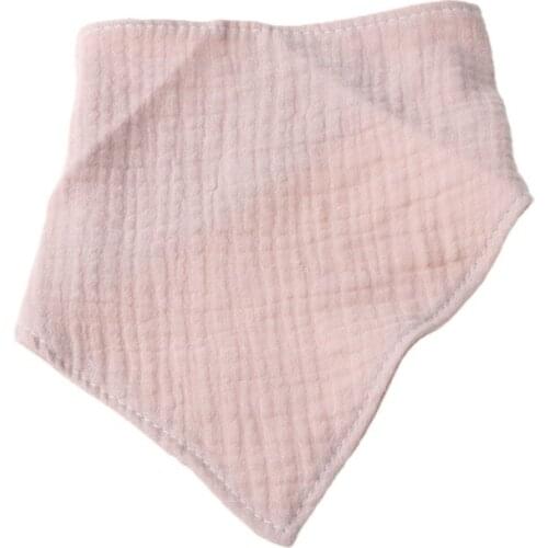 Baby Infant Cotton Bib Newborn Solid Color Triangle Scarf Feeding Saliva Towel 63HE