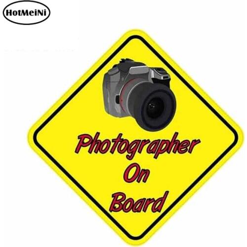 HotMeiNi 13cm x 13cm Camera Photographer On Board Graphics Funny Car Stickers and Decals Auto Vinyl Car Wrap Creative Decor