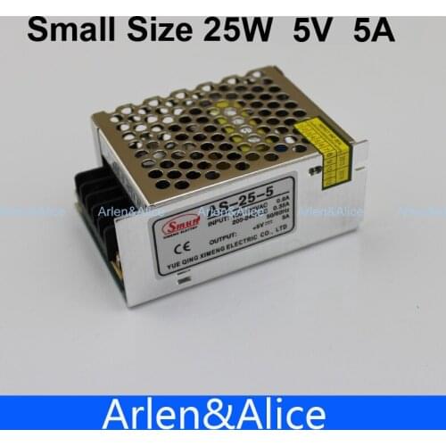 1P pcs 25W 5V 5A Small Volume Single Output Switching power supply for LED Strip light