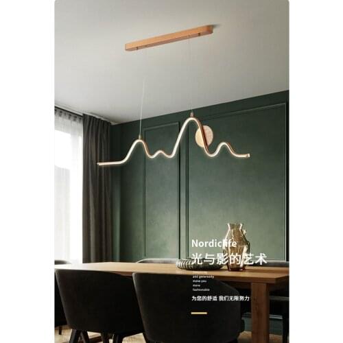 Creative Luxury Dining Room Chandelier Minimalist LED Fixtures Strip Living Room Kichen Island Nordic Bar Home Decor Haning Lamp