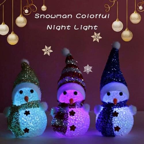 Creative Cute Snowman Led Light Kids Toys For Girls Bedroom Decoration Luminous Glow In The Dark Toys Children Birthday Gift