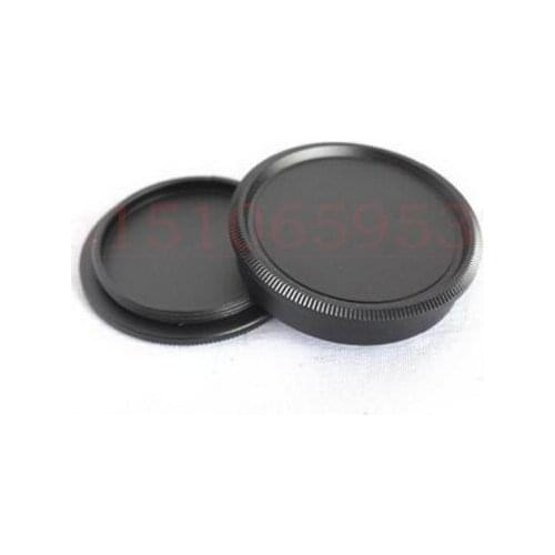 Metal Body Cap and Lens Rear Cap Set for M42 LTM LSM Leica Screw Mount MCM39S black