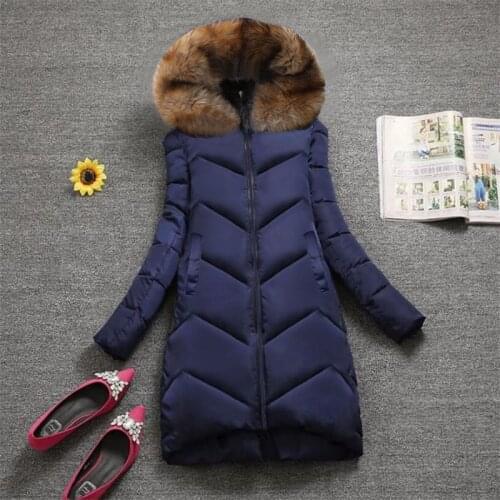 Fashion Winter Jacket Women Plus size 7XL Big Fur Hooded Thick Down Parkas Female Jacket Coat Slim Warm Winter Outwear 2021 New