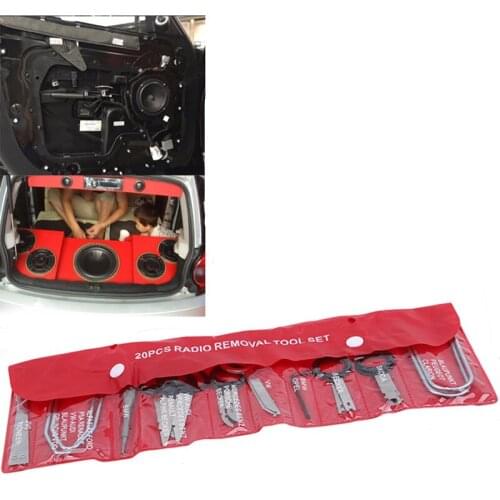 20 Pieces/kits Professional Automotive Interior Audio Stereo Car CD Player Radio Removal Keys Tool Set