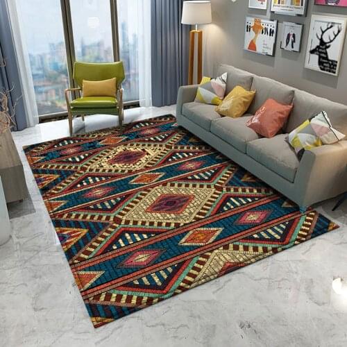 New Welcome Foot Pad Living Room Bedroom Home Decorative Pad Indian Style Printed Flannel Area Rug Room Area Rug Floor Carpet