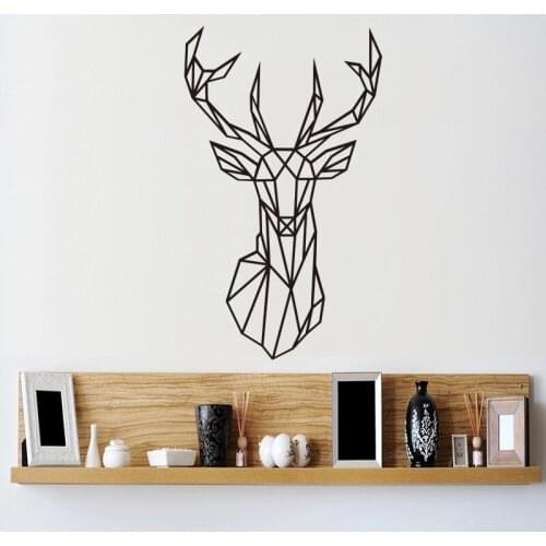 Antlers Deer Geometric patterns Wall Stickers Home Decor Vinyl Wall Decal Creative Animal Wallpaper Removeable DIY Mural Y132