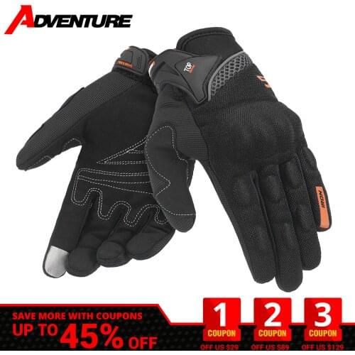 Full Finger Gloves Motorcycle Four Seasons Breathable Guantes Moto Mens Gloves Touch Screen Anti-slip Moto Gloves Protective