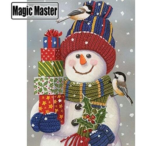 Full Round/square Drill 5D DIY Diamond Painting "Christmas Snowman Gift" 3D Embroidery Cross Stitch 5D Decor