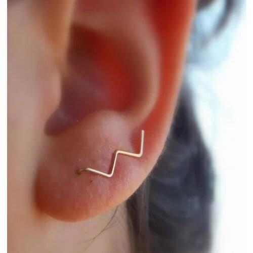 925 Silver Clip Earrings Ear Climber Handmade Earrings Jewelry Gold Filled Oorbellen Minimalist Brincos Earrings For Women