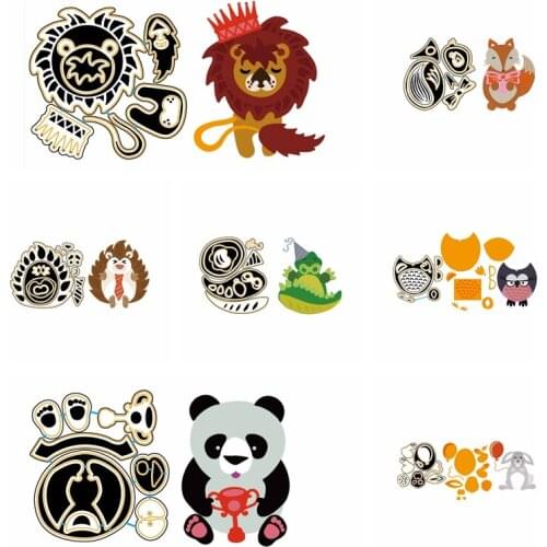 Mixed Cute Wild Animals Metal Cutting Dies Stencil 2019 For DIY Scrapbooking Decorative Embossing Handcraft Die Cutting Template