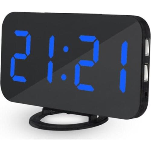 Creative LED Digital Alarm Table Clock Brightness Adjustable For Home Office Hotel Light Sensor USB Modern Digital Clock