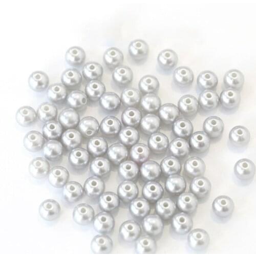 T 3-12mm Color Straight Hole Circular Acrylic Sewn Pearls Spacer Beads Clothes Headwear Shoe Bag Craft Beaded DIYJewelry Making