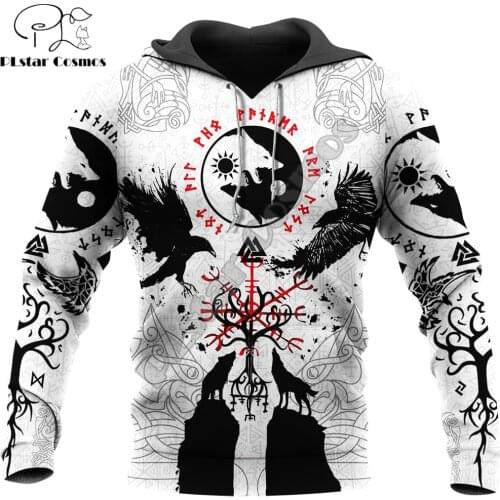 Viking Tattoo 3D All Over Printed Hoodie Harajuku Streetwear autumn hoodies Sweatshirt Unisex Casual Jacket Tracksuits DW0129