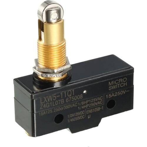 Uxcell LXW5-11Q1 1NO + 1NC Panel Mount Roller Plunger Micro Limit Switch