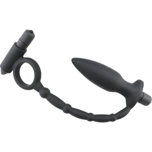 Vibrator penis ring sexitoys for men gay cockring sex toys for mens pleasure silicone butt plug Anal plug Ring on penis mens