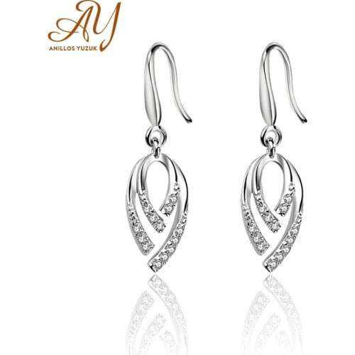 Anillos Yuzuk Fashion New 925 Sterling Silver Drop Earrings For Women Wedding Engagement Fine Jewelry Wholesale