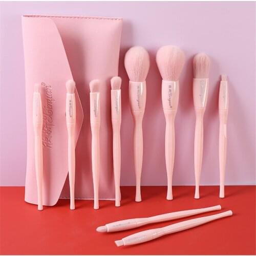10 new candy color makeup brushes set for beginners portable makeup tools makeup brushes