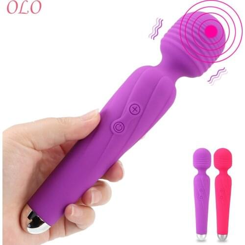 10 Modes Magic Wand Vibrators Nipple Clitoris Stimulator Female Masturbator USB Rechargeable Dildos Sex Toys For Women