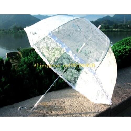 20pcs/lot Free Shipping Lace Princess Umbrella Cute Bubble Deep Dome Umbrella For Wedding party favors gift