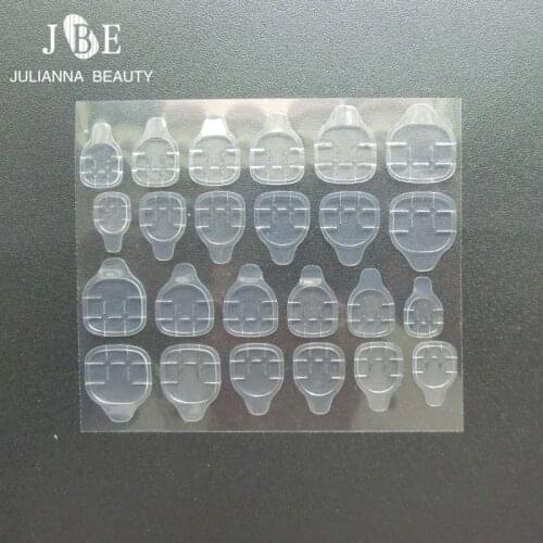 40 Sheets/Lot Clear False Tips Double Side Adhesive Glue Transparent Friendly Sticker Glue On Toenail Nail Tips