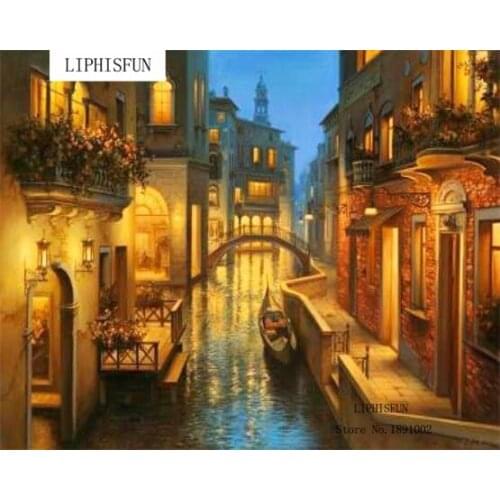 5D Full Drill DIY Diamond Painting Venice Scenery Square Rhinestone Diamond Embroidery Cross Stitch Diamond