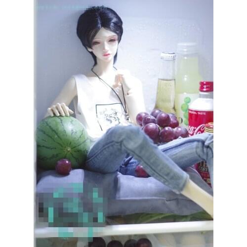 BJD Doll clothes apply SD17 uncle size loose print vest jacket doll accessories