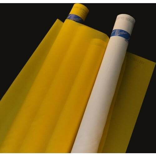 Fast Delievery White or Yellow 10 Meters 140T 355mesh 34UM Monofilament Polyester Silk Screen Printing Mesh