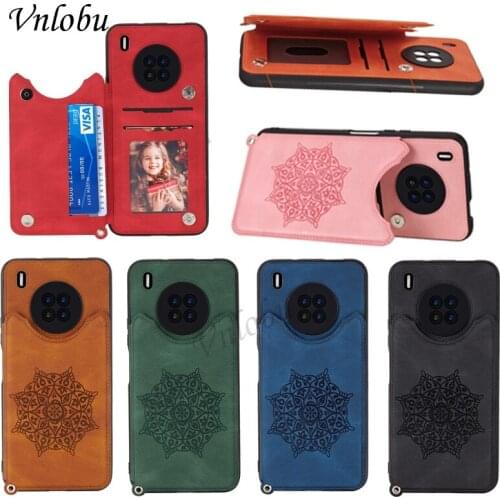 PU Leather Card Slot Wallet Holder Multifunction Phone Case For Huawei Y9A P40 Pro Plus P30 Lite NOVA 4E 6SE Cover Capa